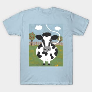 FUNNY Cow Lover Acrylic Painting T-Shirt